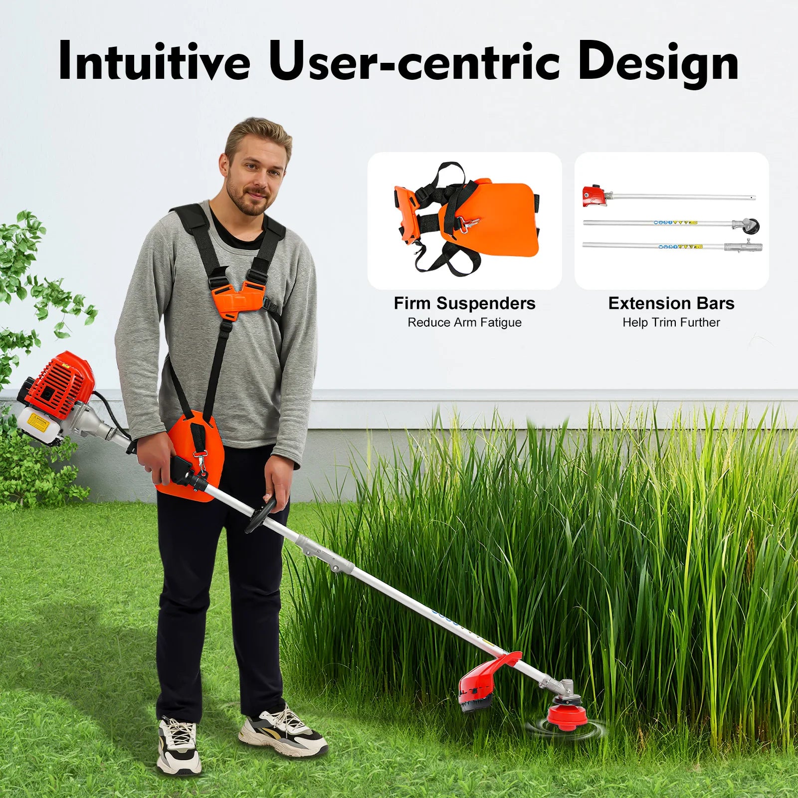 2-Stroke 4-in-1 Gas Garden Tool – 51.7cc Grass Trimmer