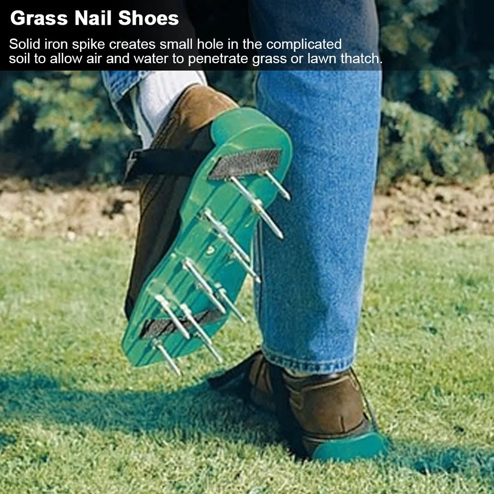 Grass Nail Aerator Shoes – Lawn & Garden Spike Sandals