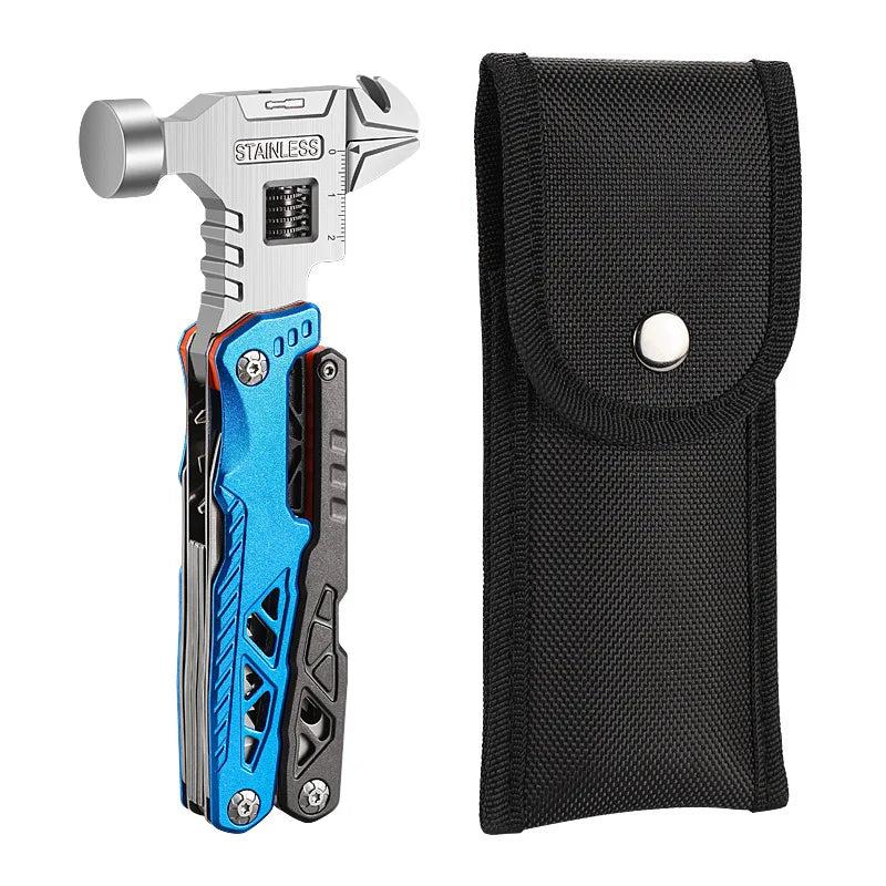 Multifunctional Folding Wrench & Hammer – All-in-One Camping Tool