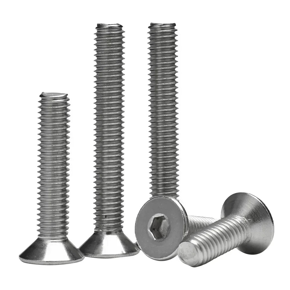304 Stainless Steel DIN7991 Countersunk Hex Socket Screws – M2–M10