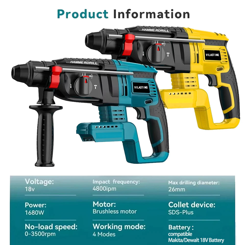 26mm Brushless Cordless Rotary Hammer Drill