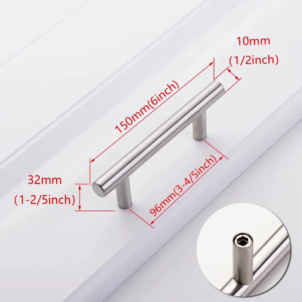 6PCS Modern Zinc Alloy Door & Cabinet Handles – Black & Gold