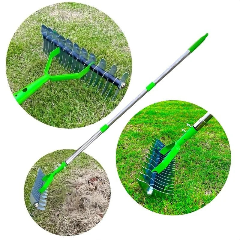 Lawn Thatching & Dethatcher Rake – Durable Yard Tool
