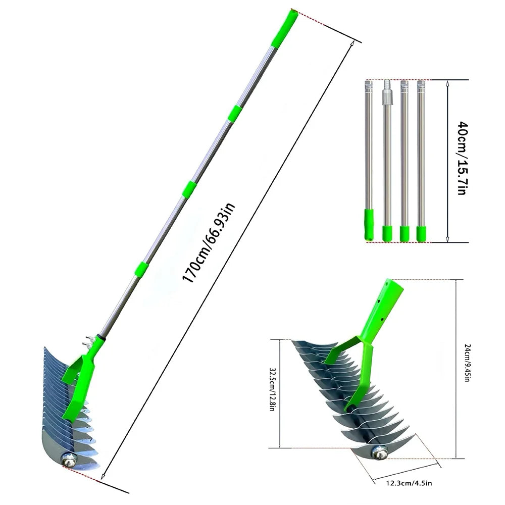 Lawn Thatching & Dethatcher Rake – Durable Yard Tool