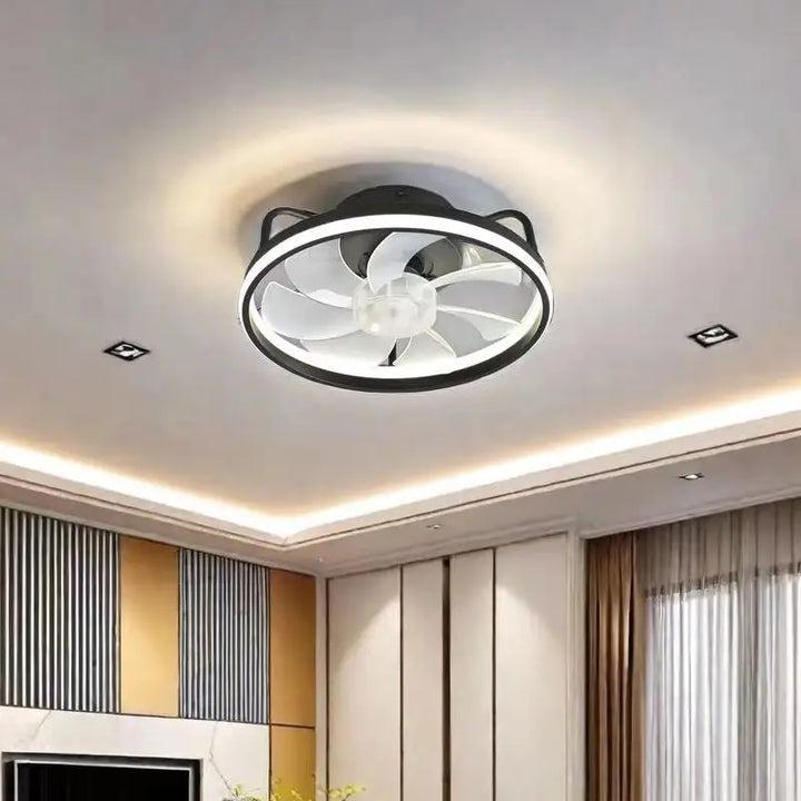 55W Ceiling Fan with LED Light – 34cm Remote-Controlled