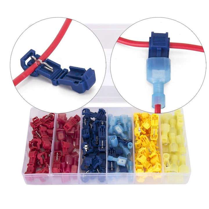T-Tap Quick Electrical Wire Connectors – 60–360pcs Snap Splice Terminals