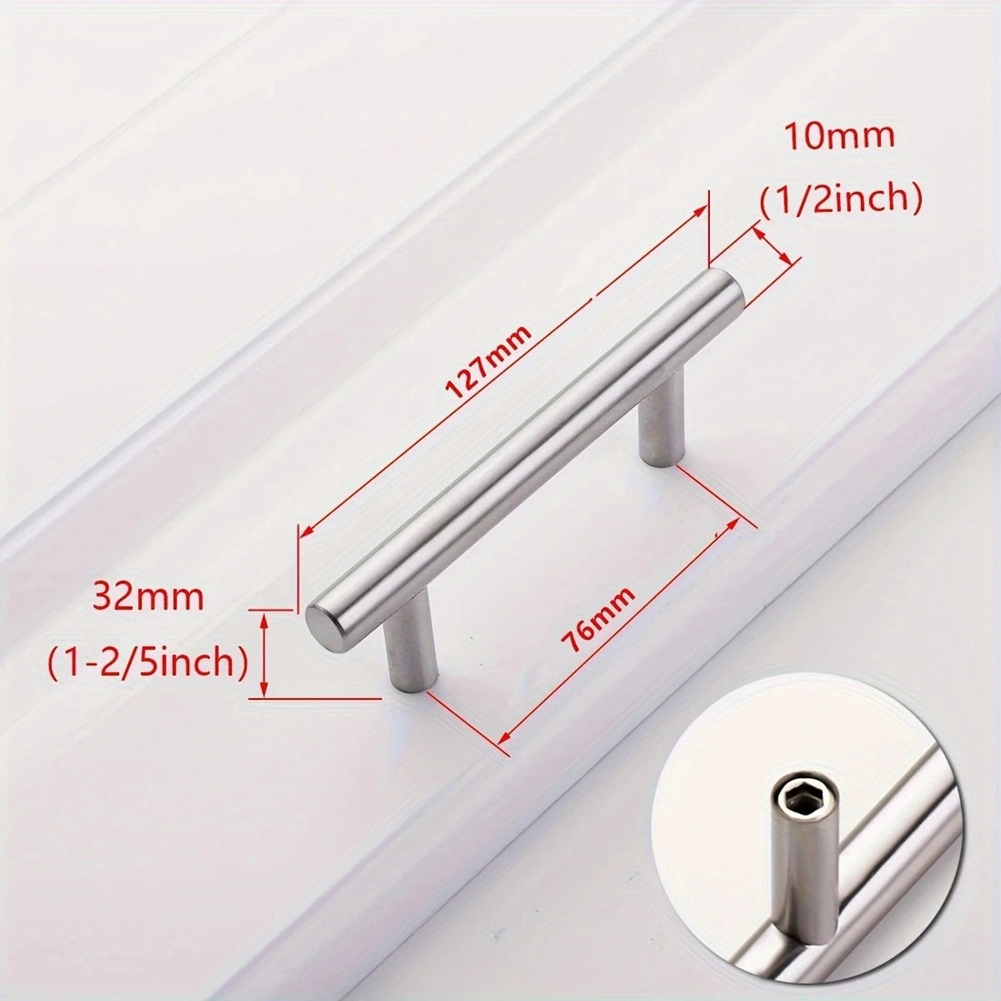 6PCS Modern Zinc Alloy Door & Cabinet Handles – Black & Gold