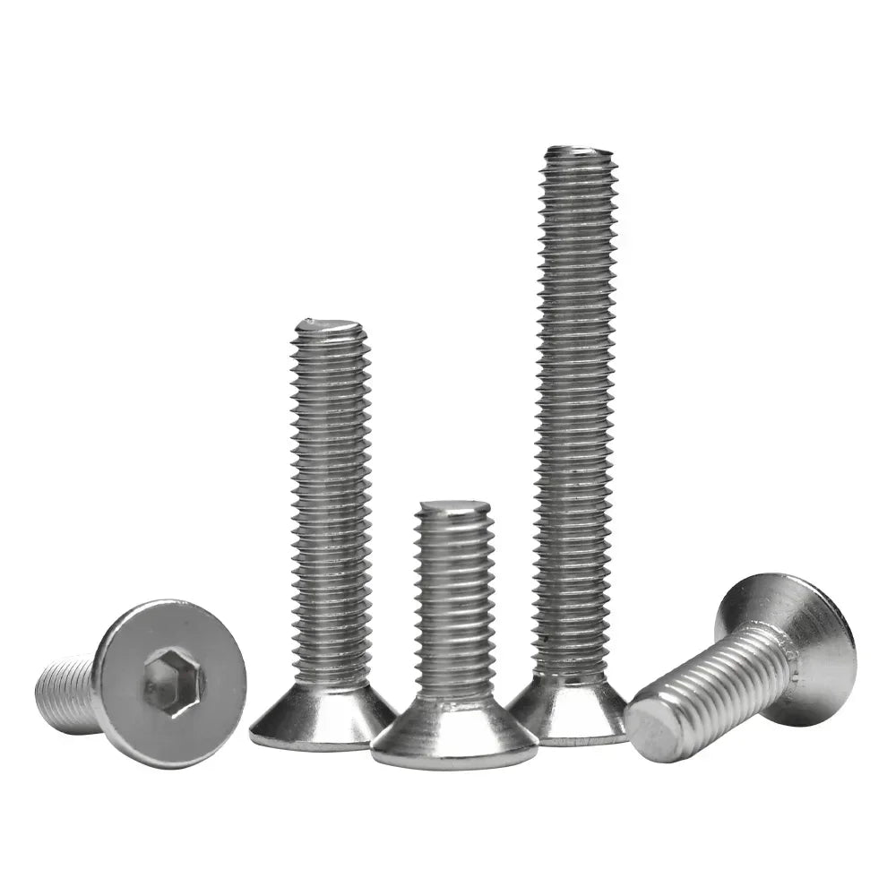 304 Stainless Steel DIN7991 Countersunk Hex Socket Screws – M2–M10