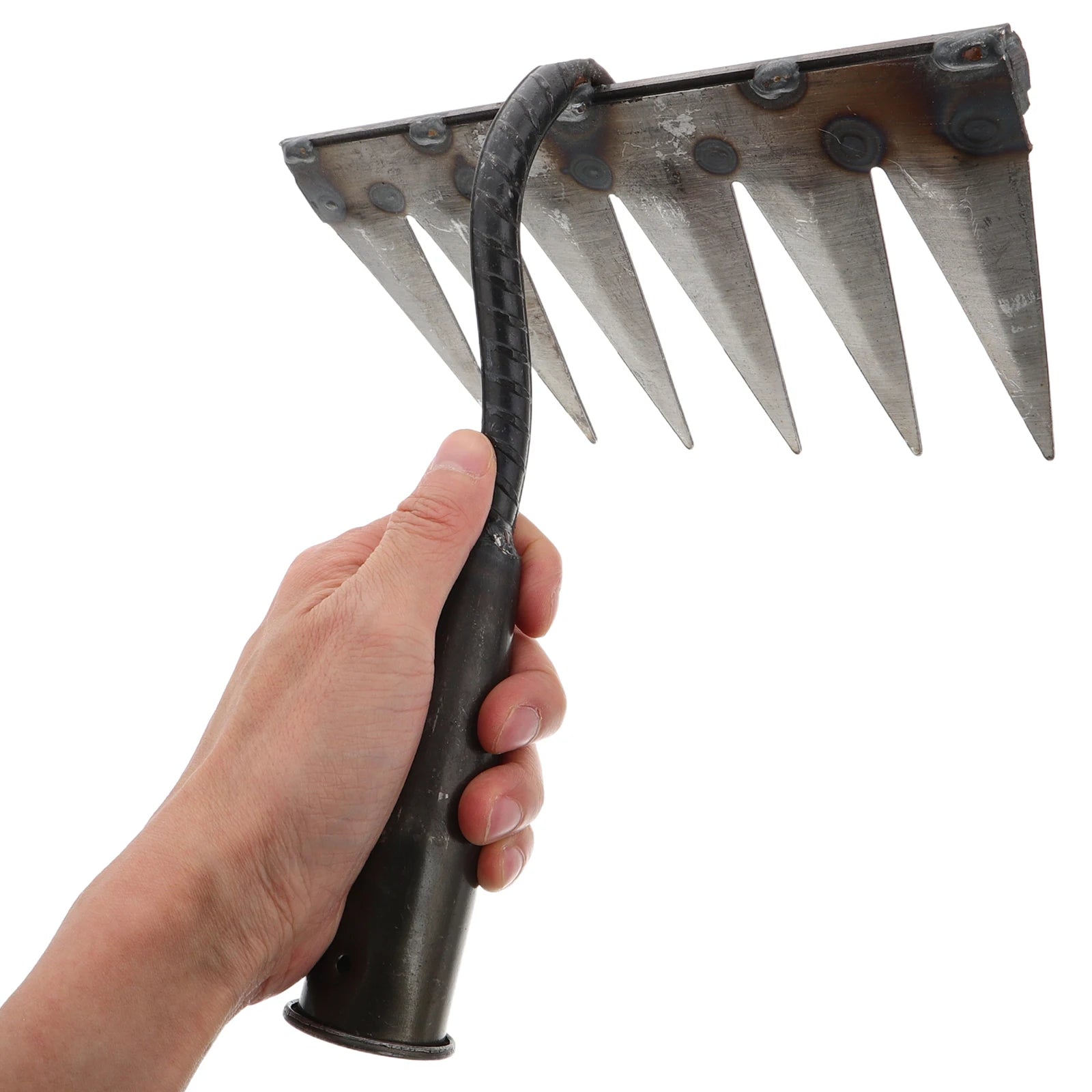 6-Tooth Heavy-Duty Carbon Steel Garden Rake