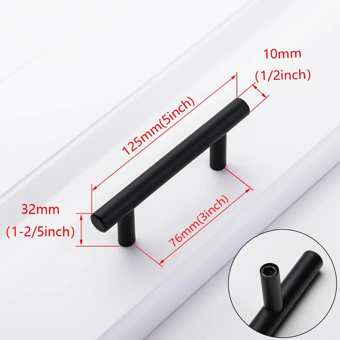 6PCS Modern Zinc Alloy Door & Cabinet Handles – Black & Gold