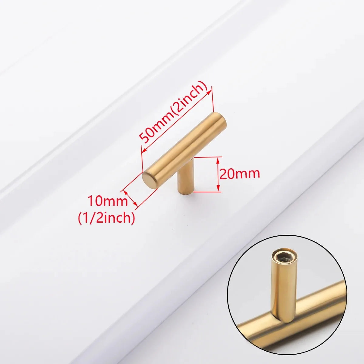 6PCS Modern Zinc Alloy Door & Cabinet Handles – Black & Gold