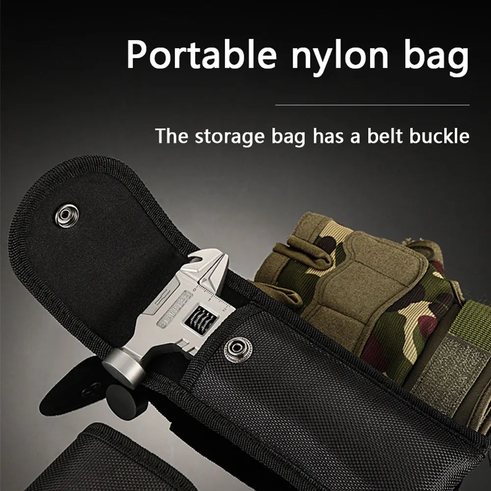 Multifunctional Folding Wrench & Hammer – All-in-One Camping Tool