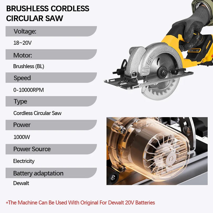 EGOD 5" Brushless Cordless Circular Saw