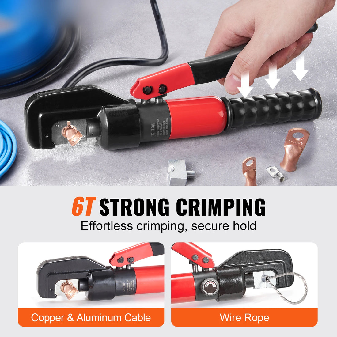 AWG12–2/0 Hydraulic Crimping Tool – Copper & Aluminum Terminals