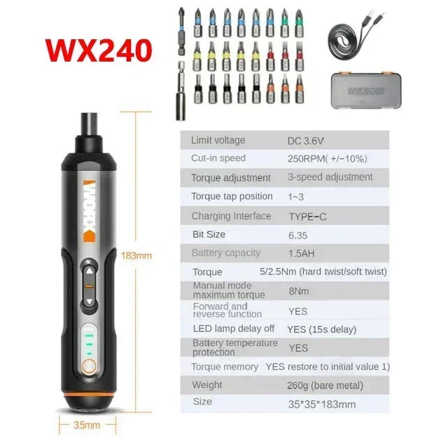 4V Smart Cordless Screwdriver Set