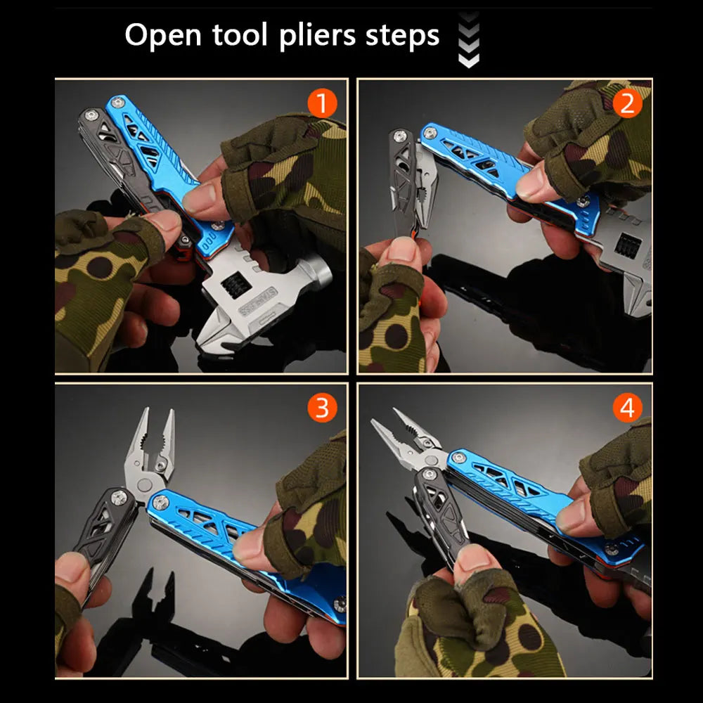 Multifunctional Folding Wrench & Hammer – All-in-One Camping Tool