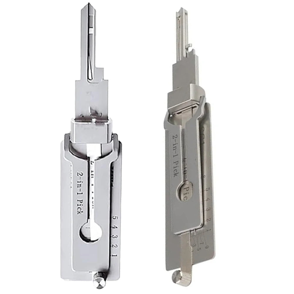 SS001 2-in-1 Stainless Steel Key Decoder & Pick Set