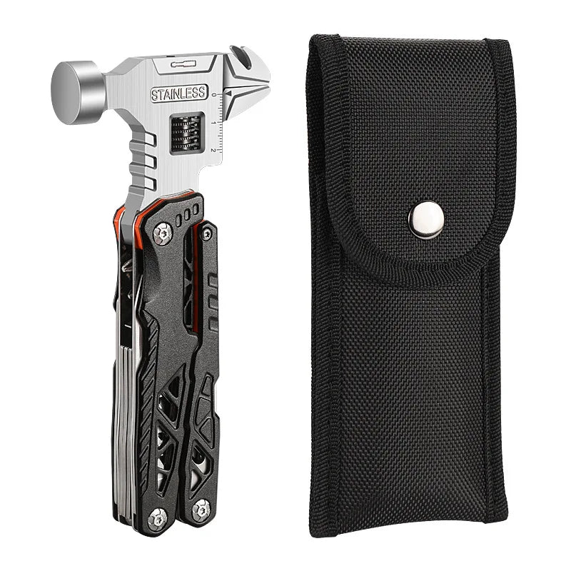 Multifunctional Folding Wrench & Hammer – All-in-One Camping Tool